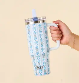 40oz Flip Straw Tumbler - Oh So Fancy Blue
