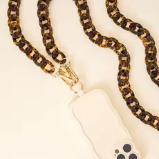 Hold The Phone Crossbody Chain - Tortoise
