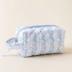 Essentials Quilted Cosmetic Pouch - Petal Parade Blue