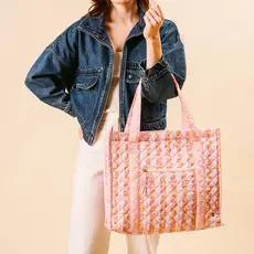 The Everyday Quilted Tote Bag - Pink
