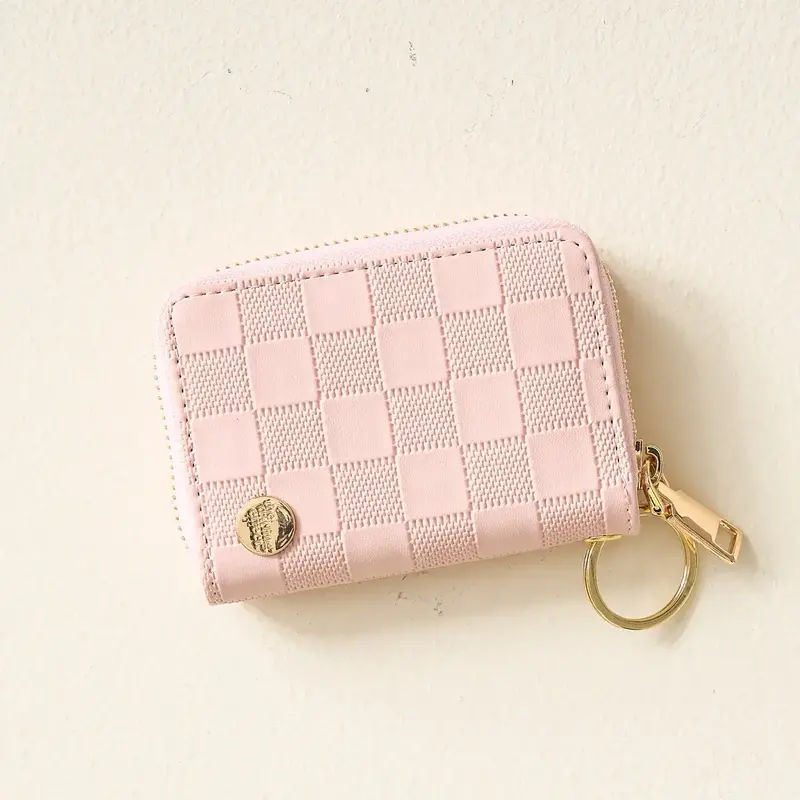 Zip Around Wallet  - Blush Check