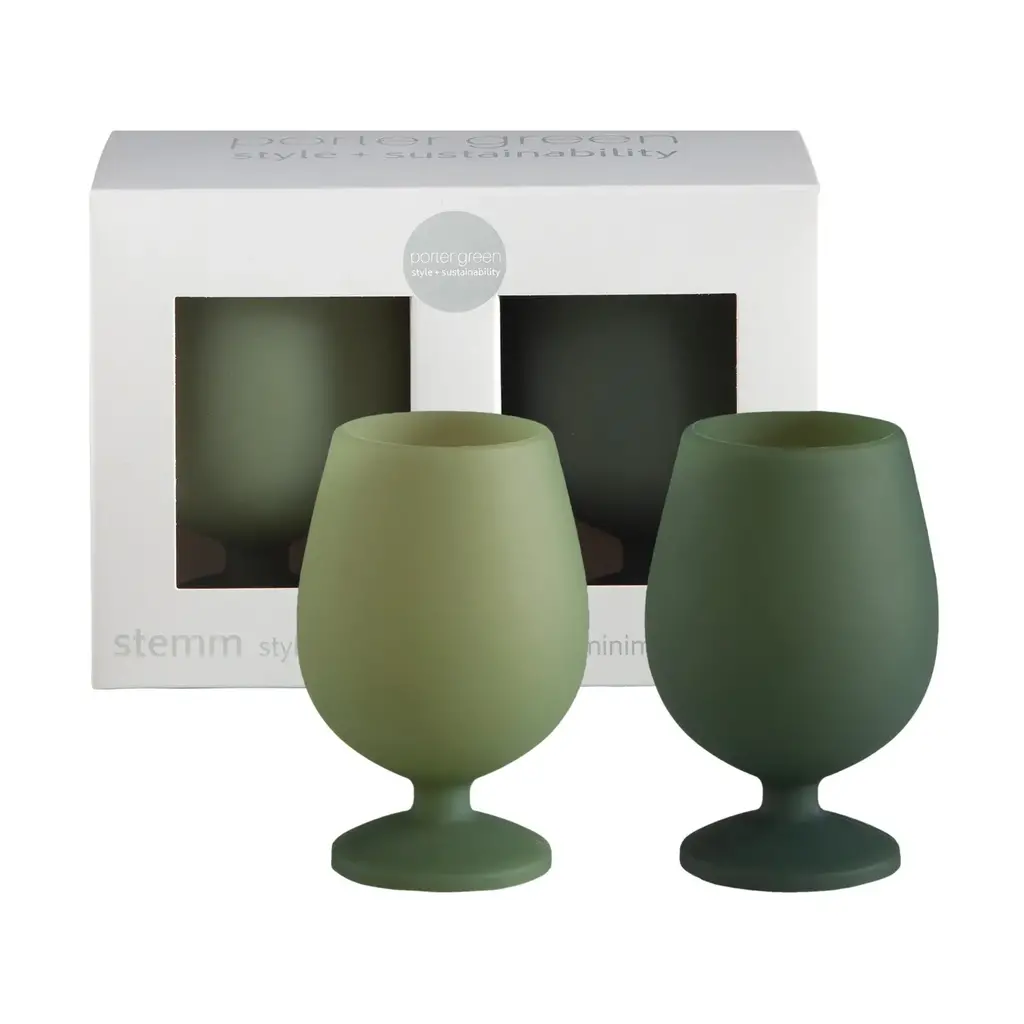 Sage Silicone Wine Glass - Short Stem