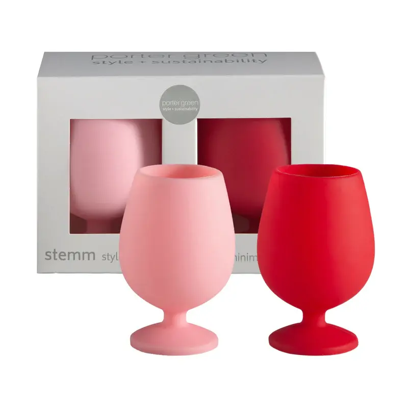 Blush Silicone Wine Glass - Short Stem - Katherine Beck
