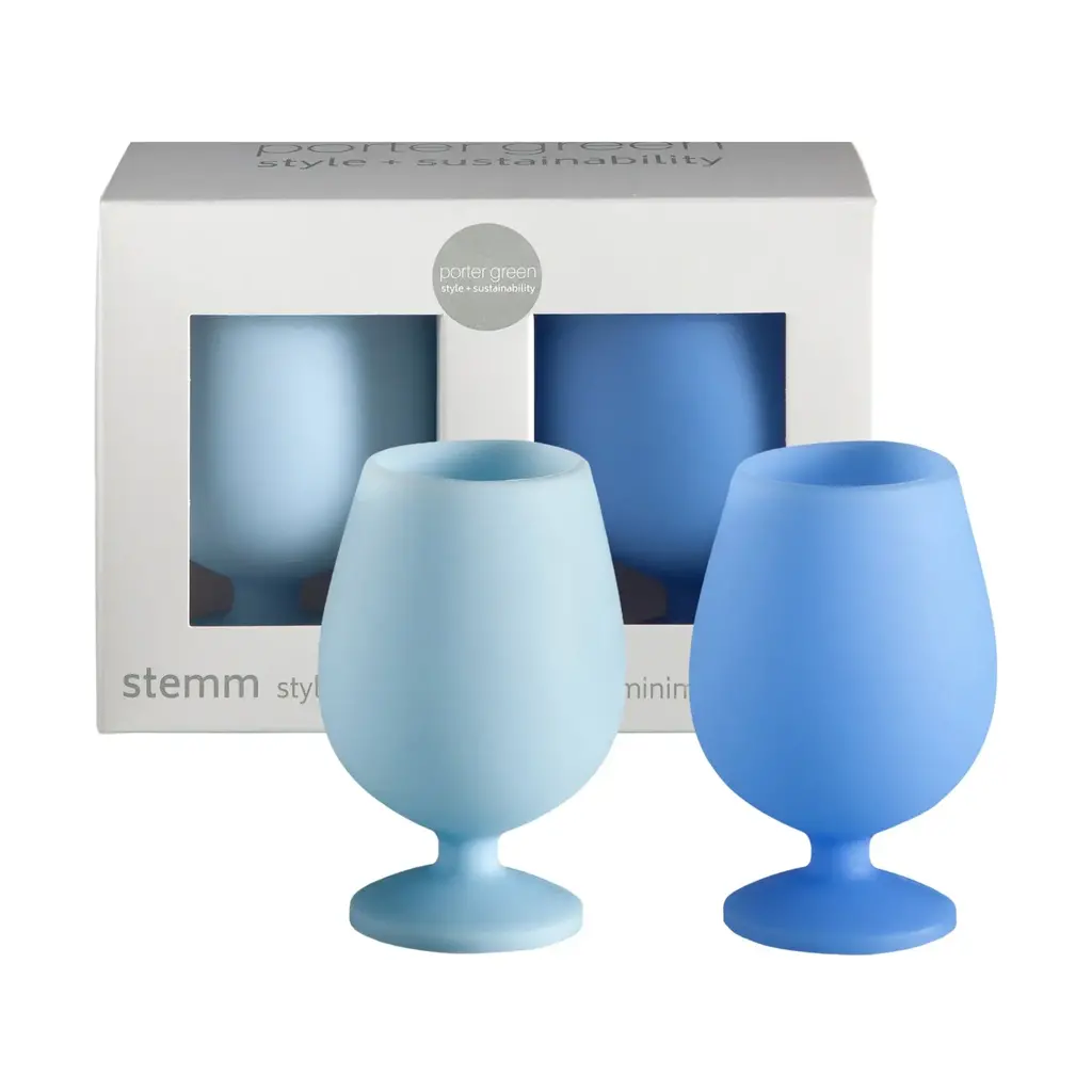 Sky Blue Silicone Wine Glass - Short Stem
