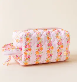 Essentials Quilted Cosmetic Pouch- Petal Parade Pink
