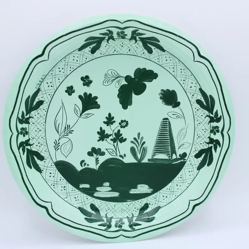 Beachside Pavilion Dinner Plates - Mint and Forest