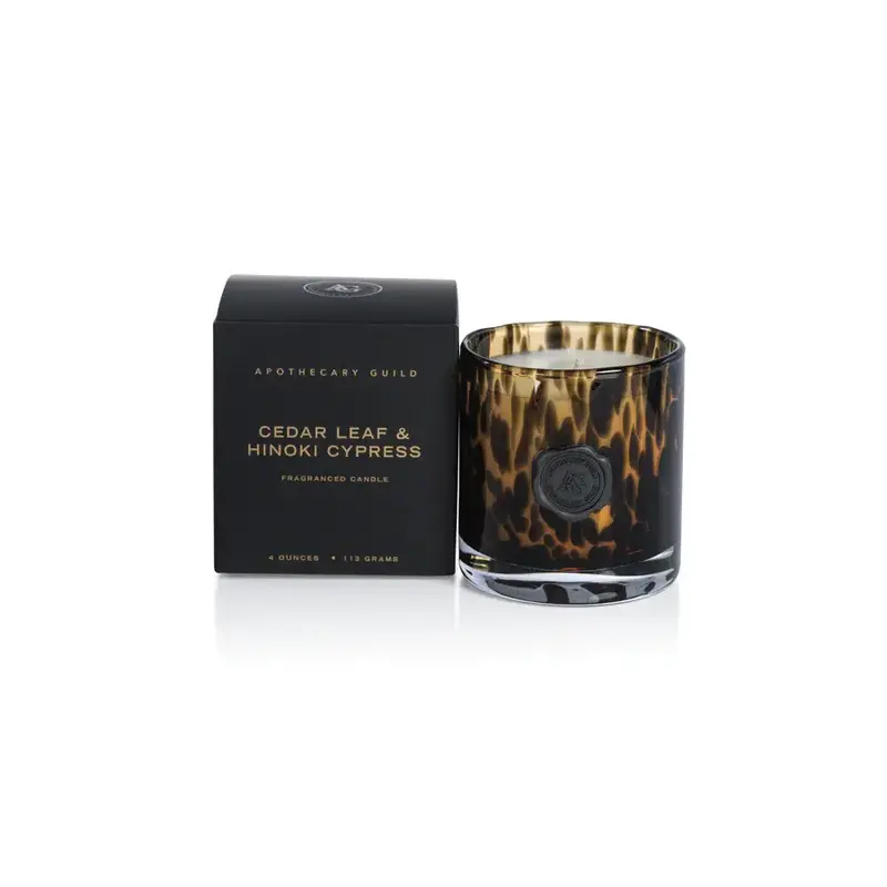 Opal Glass Mini Candle Jar - Cedar Leaf & Hinoki Cypress