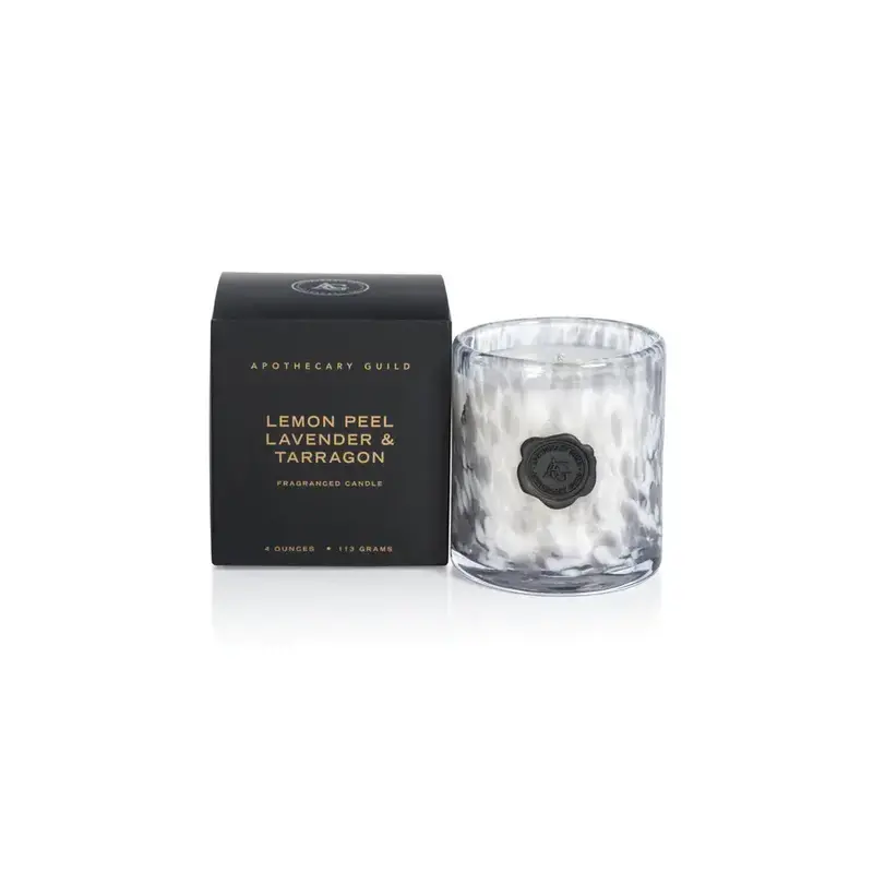 Opal Glass Mini Candle Jar - Lemon Peel, Lavender, & Tarragon