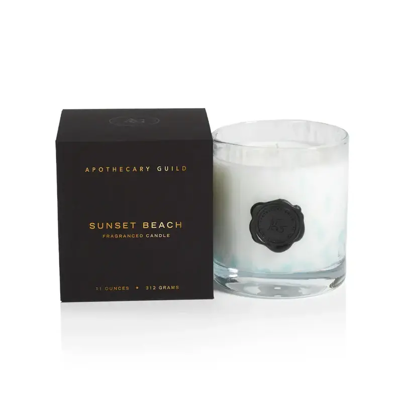 Opal Glass Small Candle Jar - Sunset Beach