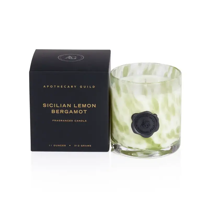 Opal Glass Small Candle Jar- Sicilian Lemon & Bergamot