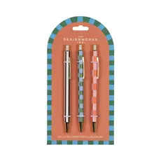 Set of 3 Pens - Stripes & Checks