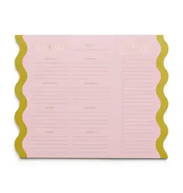 Meal Planner Notepad - Pink & Chartreuse
