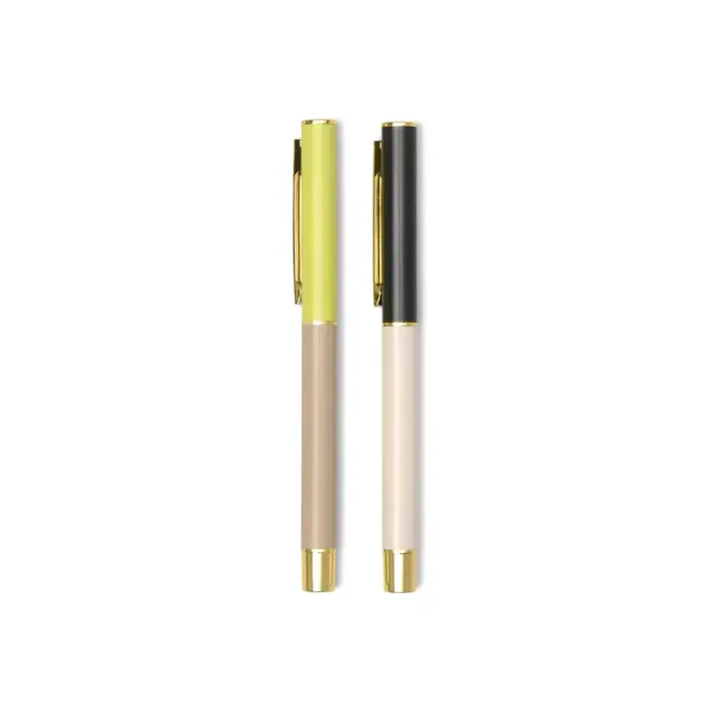 Colorblock Pen Set of 2 - Off White & Oat Milk