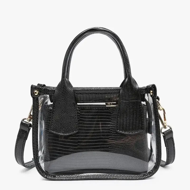 Stacey Clear Satchel - Black