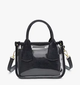 Stacey Clear Satchel - Navy