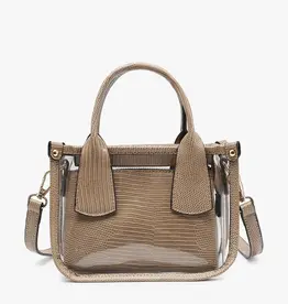 Stacey Clear Satchel - Taupe