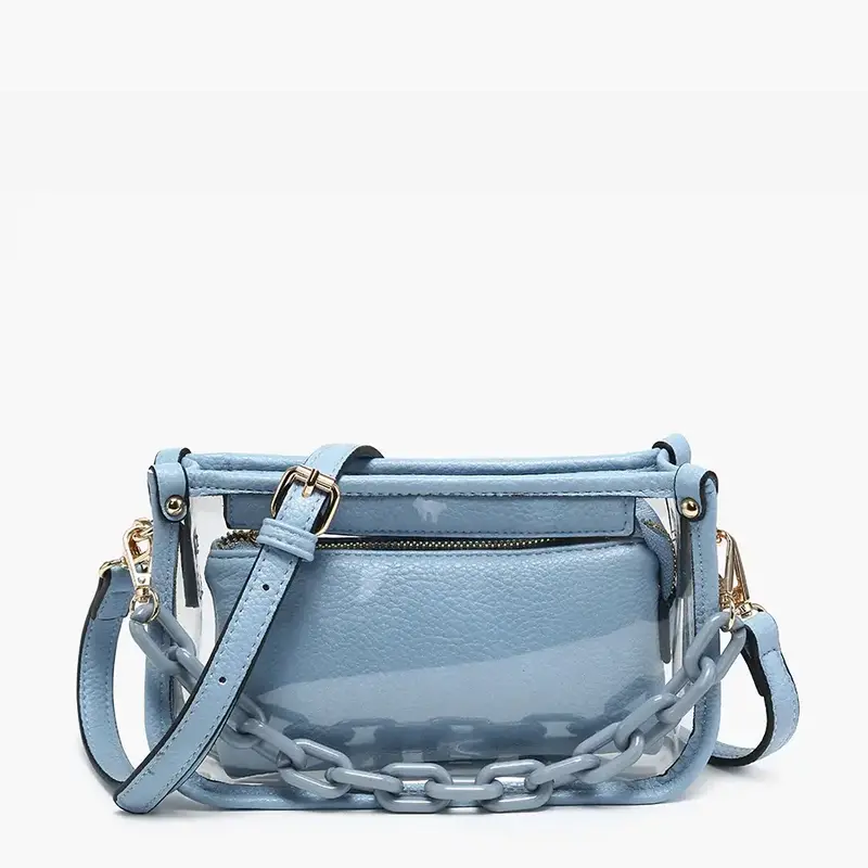 Jessica Clear Crossbody - Powder Blue