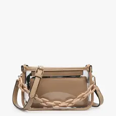 Jessica Clear Crossbody - Taupe