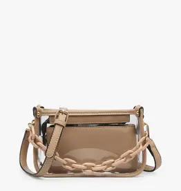 Jessica Clear Crossbody - Taupe