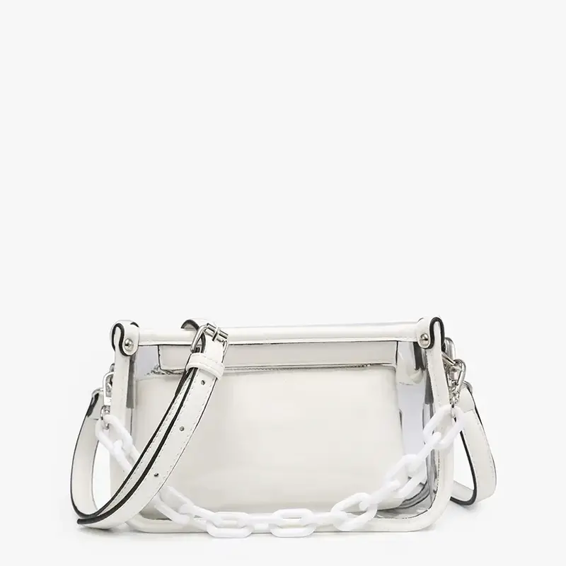 Jessica Clear Crossbody - White