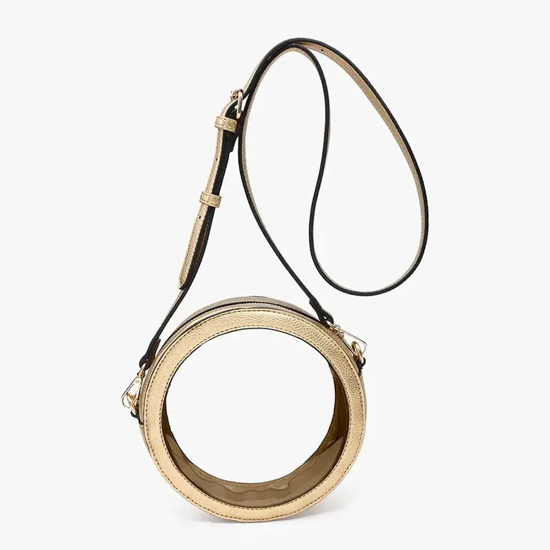 Lilibet Clear Circular Crossbody - Gold