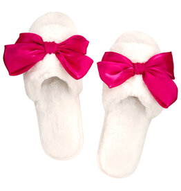 Slippers - Hot Pink Bow - L(9/10)