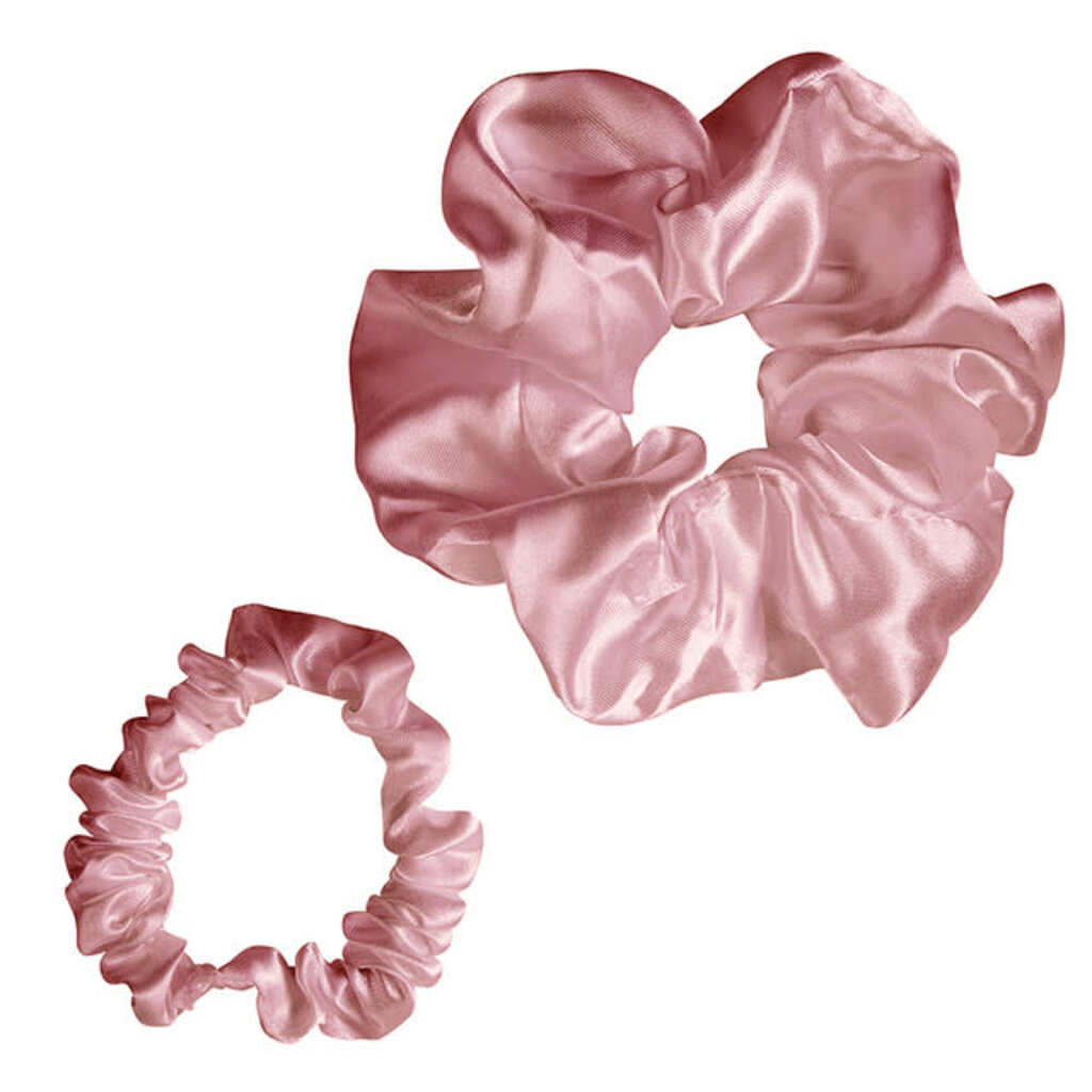 Satin Scrunchie Set - Light Pink