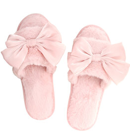 Slippers - Light Pink Bow - M(7/8)