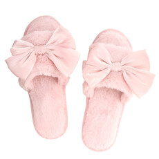 Slippers - Light Pink Bow - M(7/8)