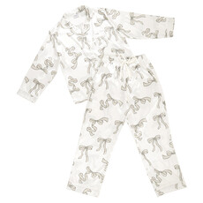 Long Sleeve PJ Set - Flax Bow - Small