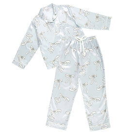 Long Sleeve PJ Set - Blue Bow - Medium