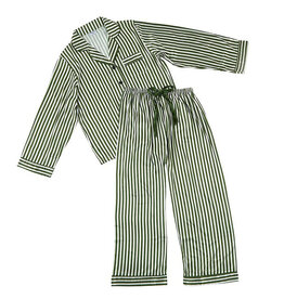 Long Sleeve PJ Set - Green Stripe - Small