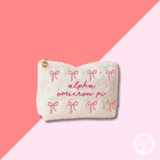 The Darling Effect AOPI Bows & Pearls Teddy Pouch