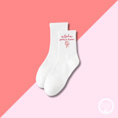 The Darling Effect AOPI Embroidered Crew Socks