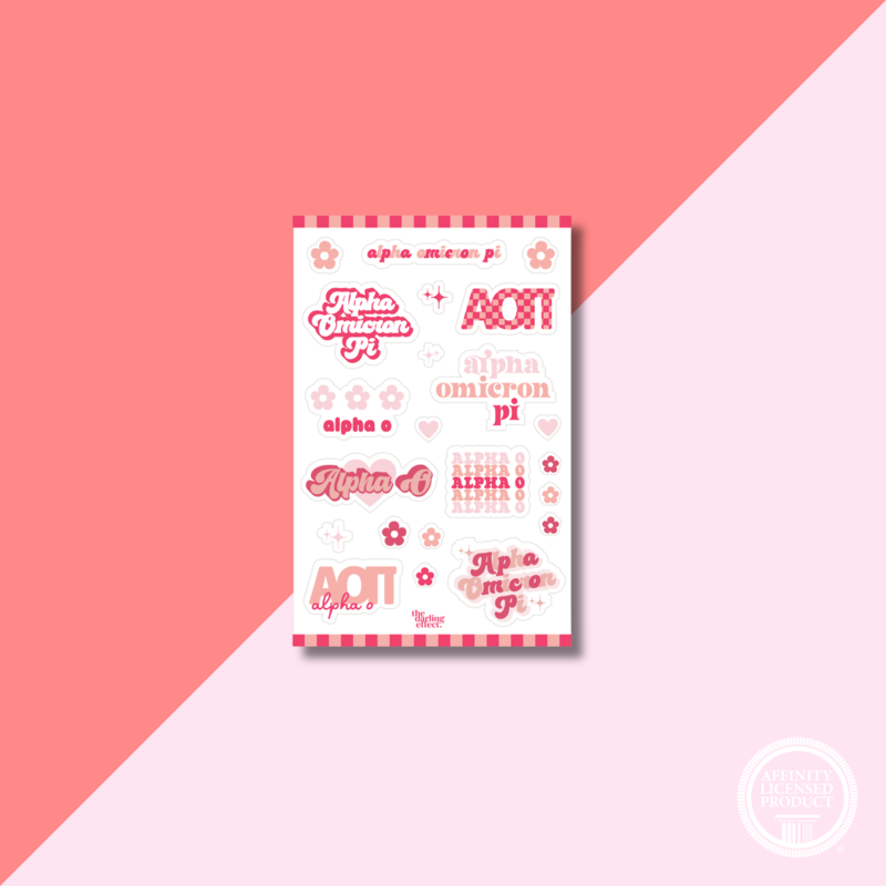 The Darling Effect AOPI Sorority Sticker Sheet