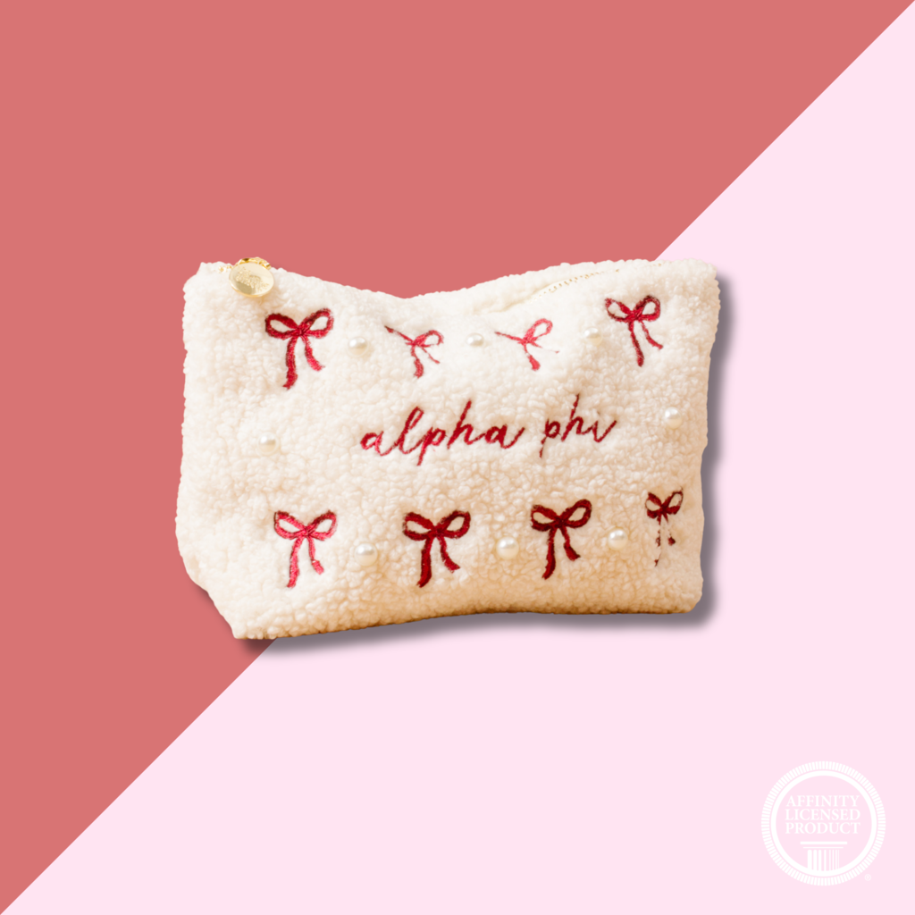 The Darling Effect APHI Bows & Pearls Teddy Pouch