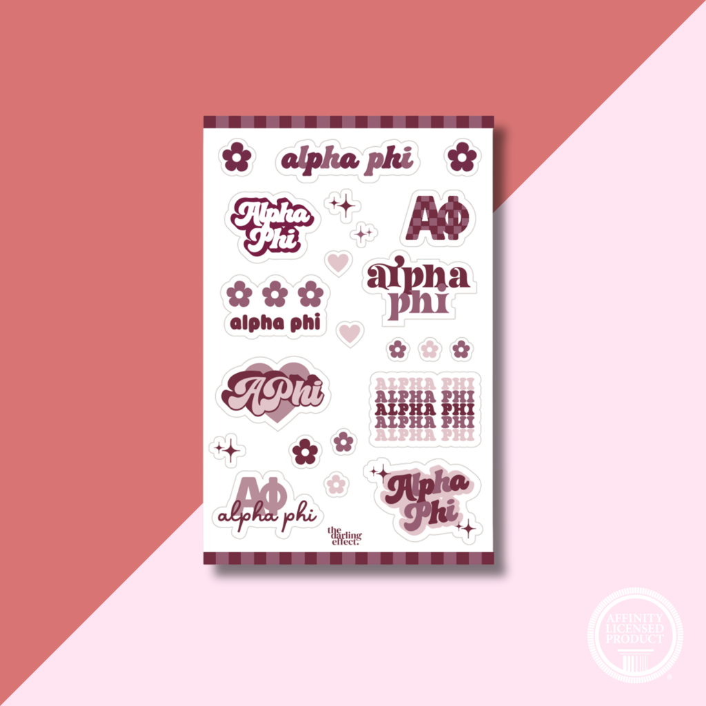 The Darling Effect APHI Sorority Sticker Sheet