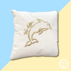 Over The Moon DDD Velvet Square Pillow
