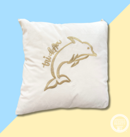 Over The Moon DDD Velvet Square Pillow