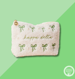 The Darling Effect KD Bows & Pearls Teddy Pouch