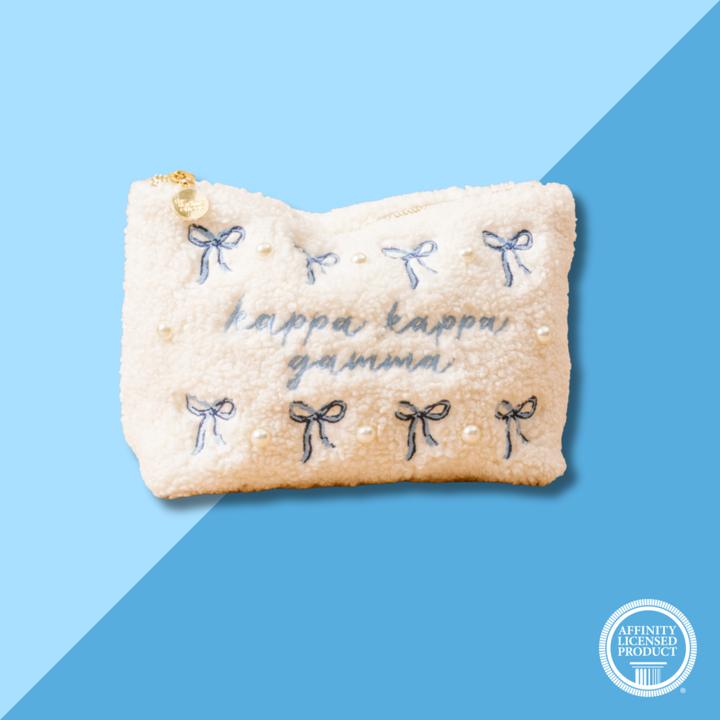 The Darling Effect KKG Bows & Pearls Teddy Pouch