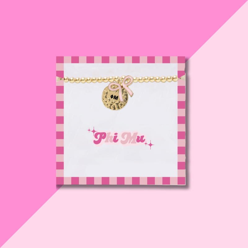 The Darling Effect Phi Mu Charm Bracelet