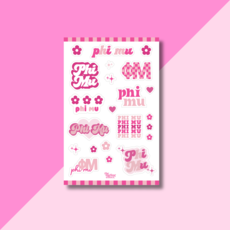 The Darling Effect Phi Mu Sorority Sticker Sheet