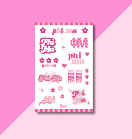 The Darling Effect Phi Mu Sorority Sticker Sheet