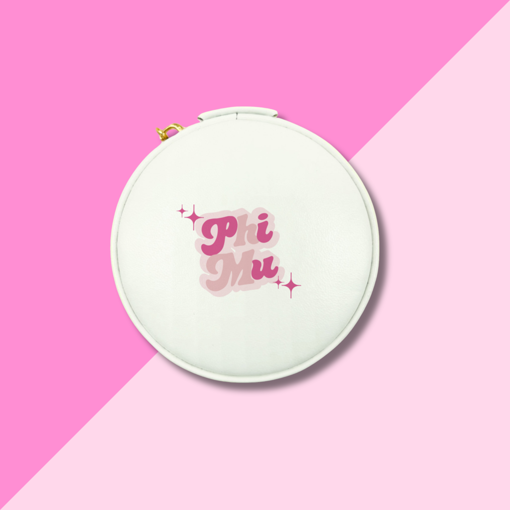 The Darling Effect Phi Mu Travel Jewelry Case