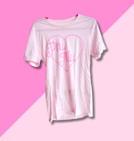 PHI MU Retro Heart T-Shirt