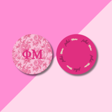 Over The Moon PHI MU Floral Coaster