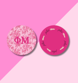 Over The Moon PHI MU Floral Coaster