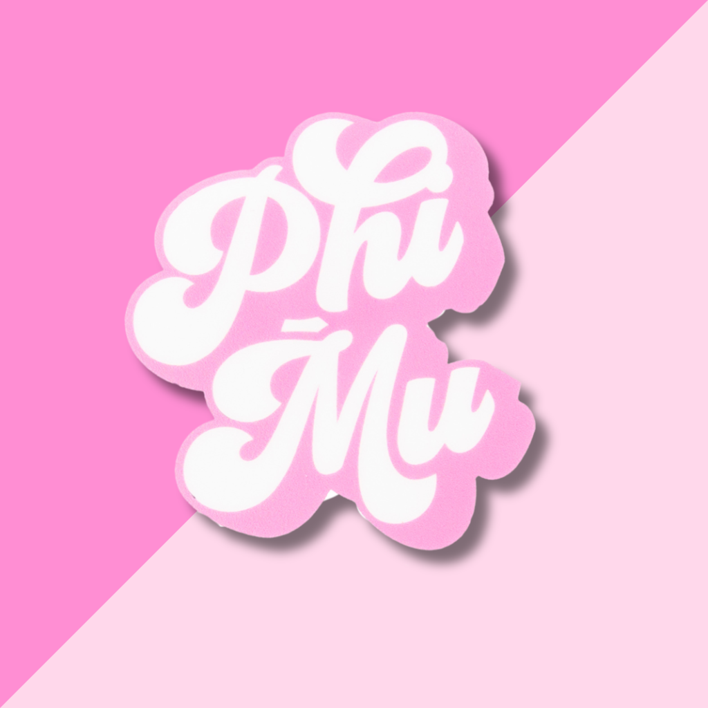 Over The Moon Sorority Retro Decal PHI MU