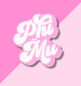 Over The Moon Sorority Retro Decal PHI MU